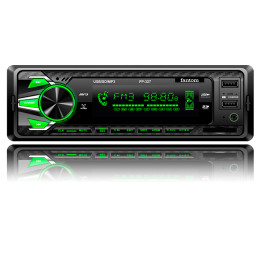 Автомагнитола  FANTOM FP-327 Black/Green USB/SD